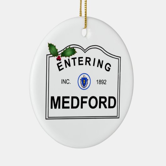 Medford MA Keramisch Ornament (Rechts)
