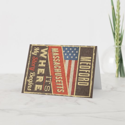 Medford Massachusetts Kaart (Voorkant)