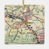 Medford OR Map Keramisch Ornament (Voorkant)