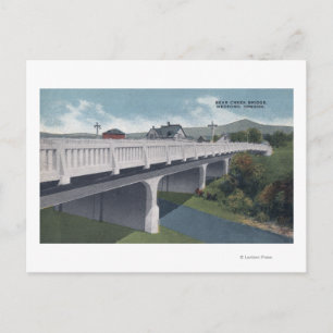 Medford, Oregon - Beer Creek Bridge Uitzicht Briefkaart