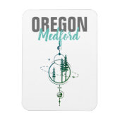 Medford Oregon Geometric Trees Magneet (Verticaal)