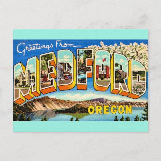 Medford Oregon groet Briefkaart (Voorkant)
