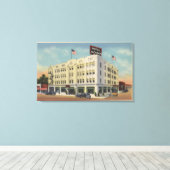 Medford, Oregon - Hotel Jackson Uitzicht met Old Canvas Afdruk (Insitu (Houten vloer))