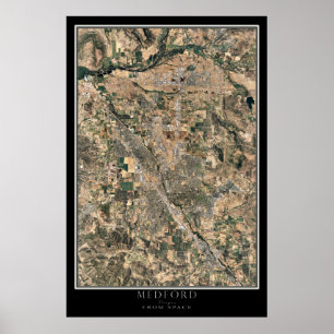 Medford Oregon Satellite Poster Map