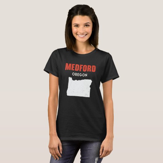 Medford Oregon USA State America Travel Oregonian T-shirt (Voorkant volledig)