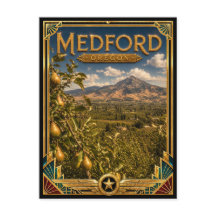 Medford Oregon Vintage Art Deco Gouden Tijdperk