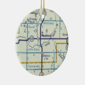 Medford WI Map Keramisch Ornament (Rechts)