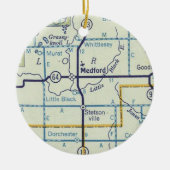 Medford WI Map Keramisch Ornament (Voorkant)