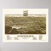 Medford, WI Panoramic Map - 1885 Poster (Voorkant)