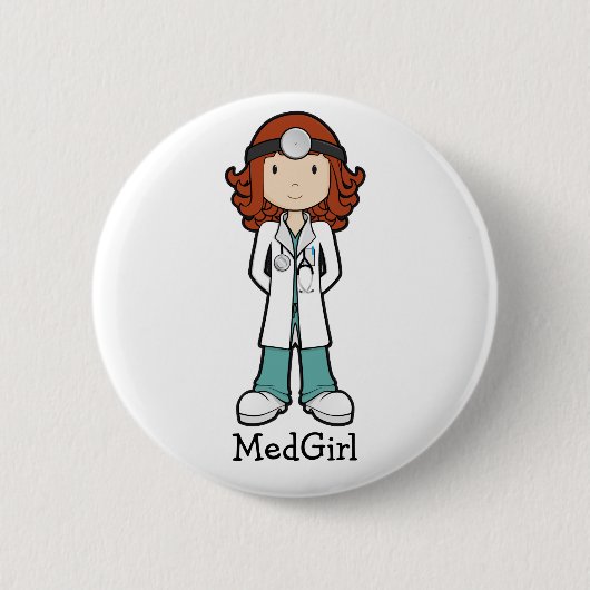 MedGirl Ronde Button 5,7 Cm (Voorkant)