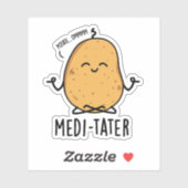 Medi-tater Grappige Mediterende Aardappel Pun Sticker (Vel)
