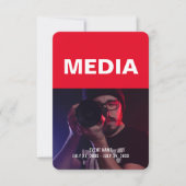 Media All Access Pass Event ID-badge 3,5 inch x 5 Kaart (Voorkant)