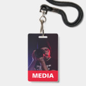 Media All Access Pass Foto-ID Badge (Voorkant met koord)