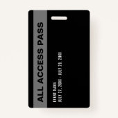 Media All Access Pass Foto-ID Badge (Achterkant)
