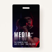 Media ID Badge with Photo Background (Voorkant)