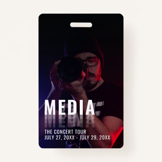 Media ID Badge with Photo Background (Voorkant)