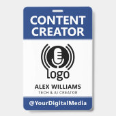 Media-ID-pas Logo Content Creator Navy Beveiliging Badge (Voorzijde)