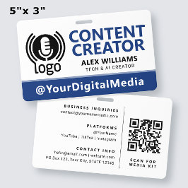 Media-ID-pas Logotag Navy-beveiliging Badge