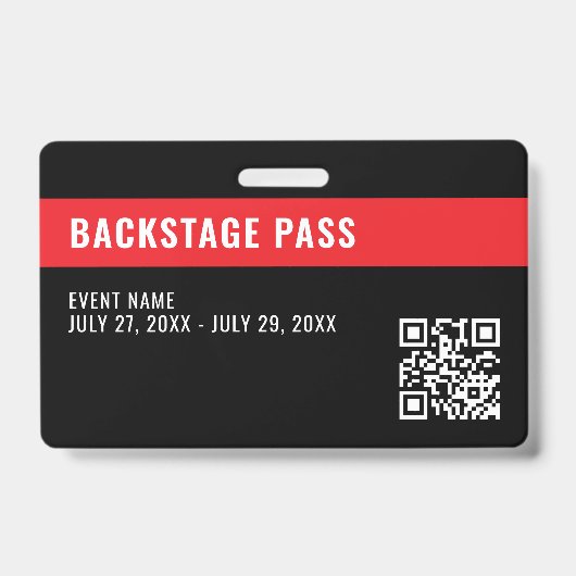 Media Modern Backstage Pas ID Badge (Achterkant)