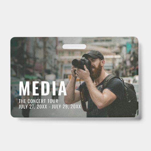 Media Modern Backstage Pas ID Badge (Voorzijde)