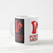 Media-Mok powys (3 logo) Koffiemok (Voorkant links)