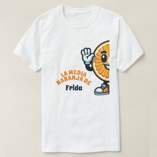 Media Naranja Aangepast Spaans (Mannelijke versie) T-shirt (Design voorkant)