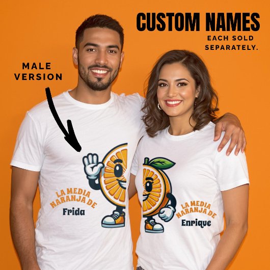 Media Naranja Aangepast Spaans (Mannelijke versie) T-shirt