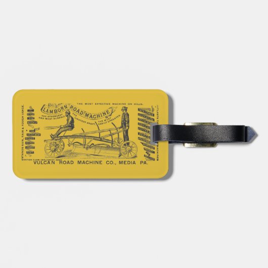 MEDIA Pa. BEDRIJFSENGINEER 1889 Road Grader Bagagelabel (Achterkant horizontaal)