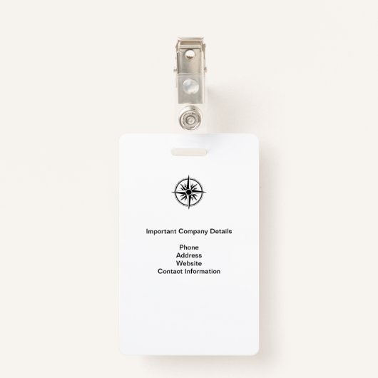 MEDIA PASS - Foto I.D. Rood/Blauw Badge (Achterkant met clip)