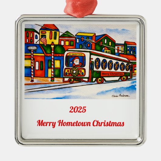 Media, Pennsylvania 2025 Christmas Ornament (Voorkant)