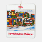Media, Pennsylvania 2025 Kerstversiering voor thui Keramisch Ornament (Links)