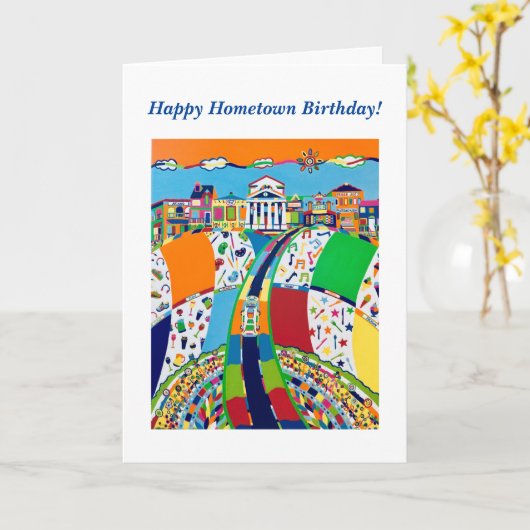 Media Pennsylvania Birthday Kaart (Gele Bloem)