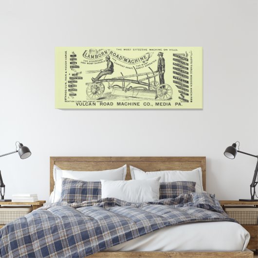 MEDIA PENNSYLVANIA OPERATING ENGINEER 1889 MACHINE CANVAS AFDRUK (Insitu (Slaapkamer))