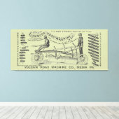 MEDIA PENNSYLVANIA OPERATING ENGINEER 1889 MACHINE CANVAS AFDRUK (Insitu (Houten vloer))