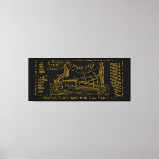 MEDIA PENNSYLVANIA OPERATING ENGINEER 1889 MACHINE CANVAS AFDRUK (Voorkant)