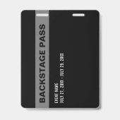 Media Photo Background Backstage Pass ID Badge (Achterkant)