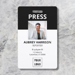 Media Press Logo Foto ID Badge<br><div class="desc">Ik dank u voor uw essentiële werk.</div>