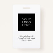 Media Press Medewerker Foto-ID met naam Badge (Achterkant)