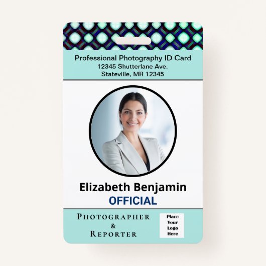 Media Press Photo Reporter ID identificatie Badge (Voorkant)