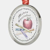 Media Specialist Premium Round Ornament (Links)