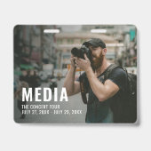 Mediabackground foto backstagepas ID Badge (Voorzijde)