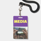 Mediabadge Badge (Voorzijde met lanyard)