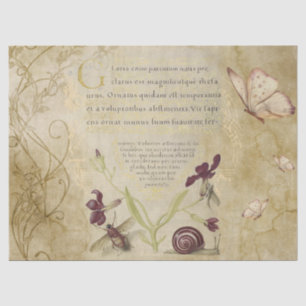 Mediane Calligrafie met Natuur Tissuepapier