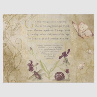 Mediane Calligrafie met Natuur Tissuepapier