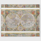 Mediane Wereldkaart vanaf 1525 Cadeaupapier (Vlak)