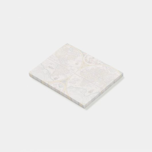 Mediane Wereldkaart vanaf 1525 Post-it® Notes (Schuin)