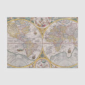 Mediane Wereldkaart vanaf 1525 Tissuepapier (Voorkant)