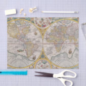 Mediane Wereldkaart vanaf 1525 Tissuepapier (Craft)