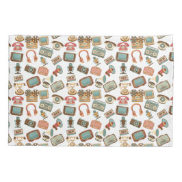 Mediapatroonpatroonkussen voor retro kussensloop