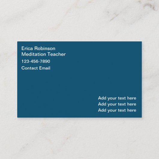 Mediation Healing leraar en klas Visitekaartje (Achterkant)